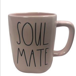 Rae Dunn SOUL MATE pink mug